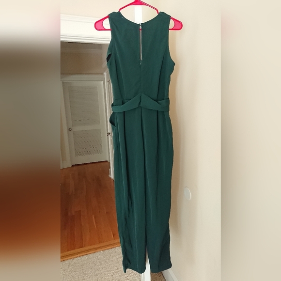 ASTR the Label Side Tie Jumpsuit Green Surplice V-Neck Wrap Style SIZE S - Picture 3 of 13